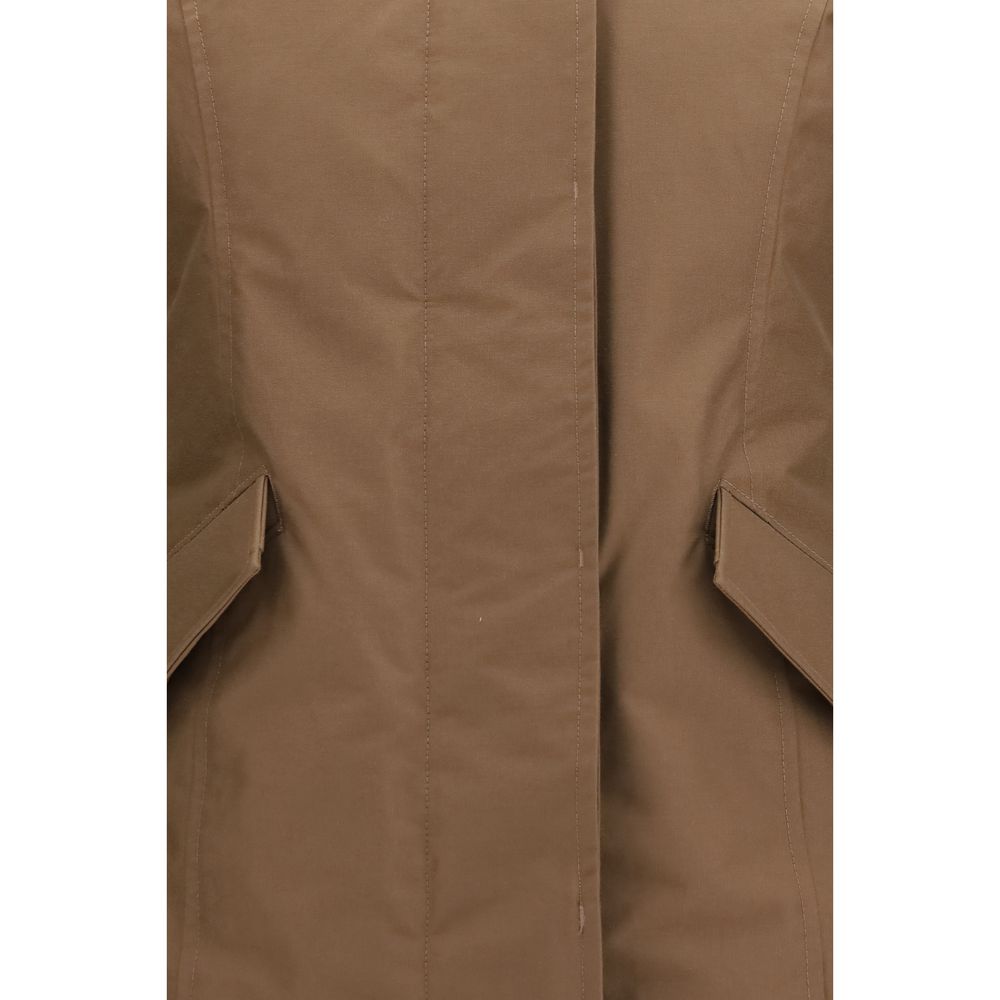 Woolrich Brauner Baumwollparka