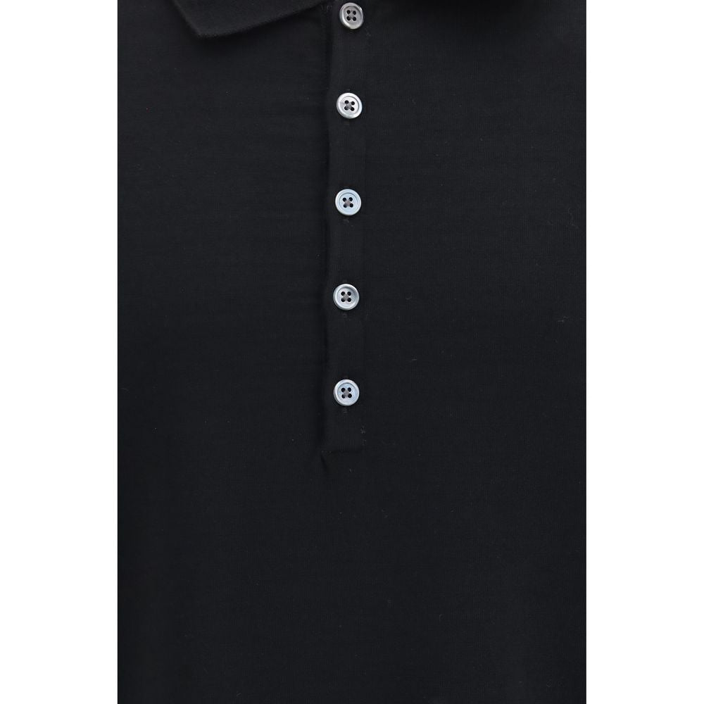Thom Browne Schwarzes Baumwoll-Poloshirt