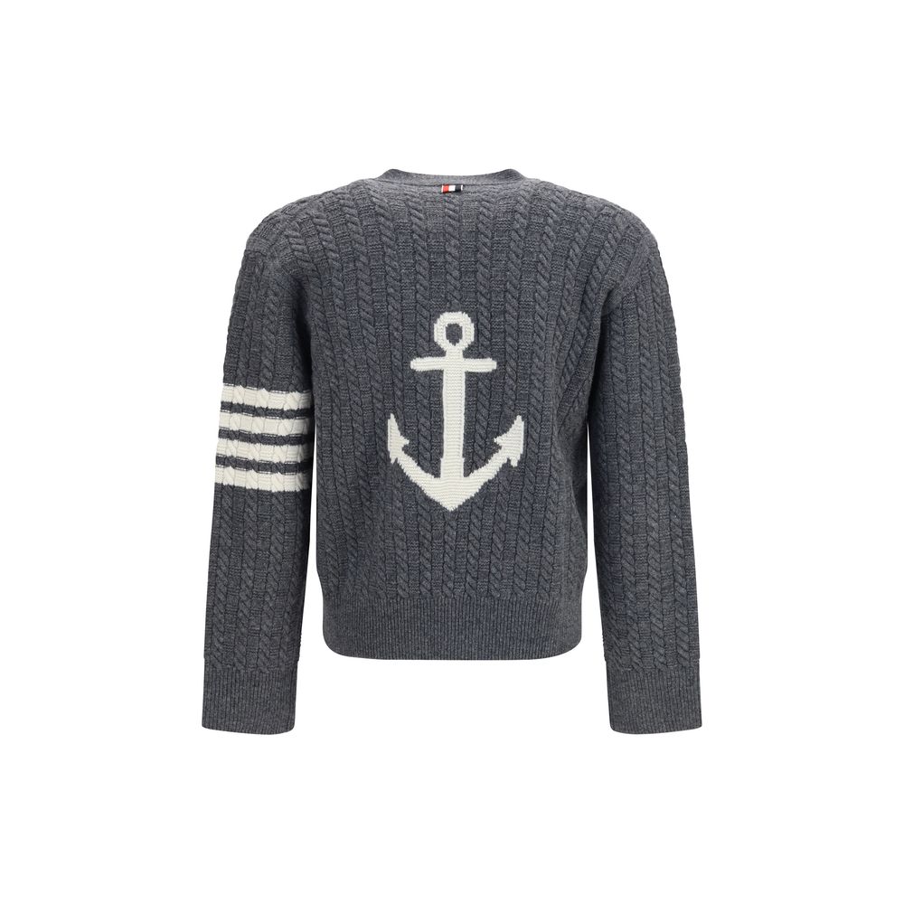 Thom Browne Grauer Woll Cardigan Ovis Aries
