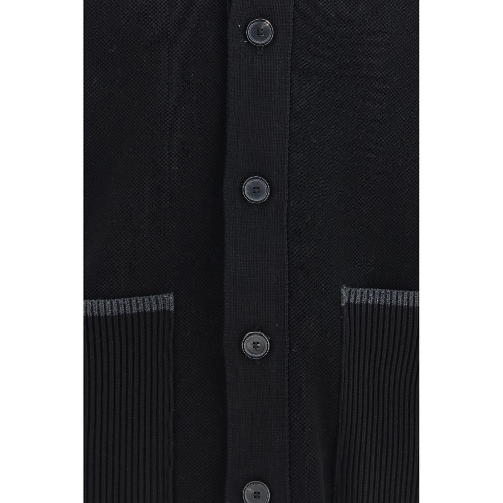 Thom Browne Schwarze Oves Aries Bikerjacke aus Wolle