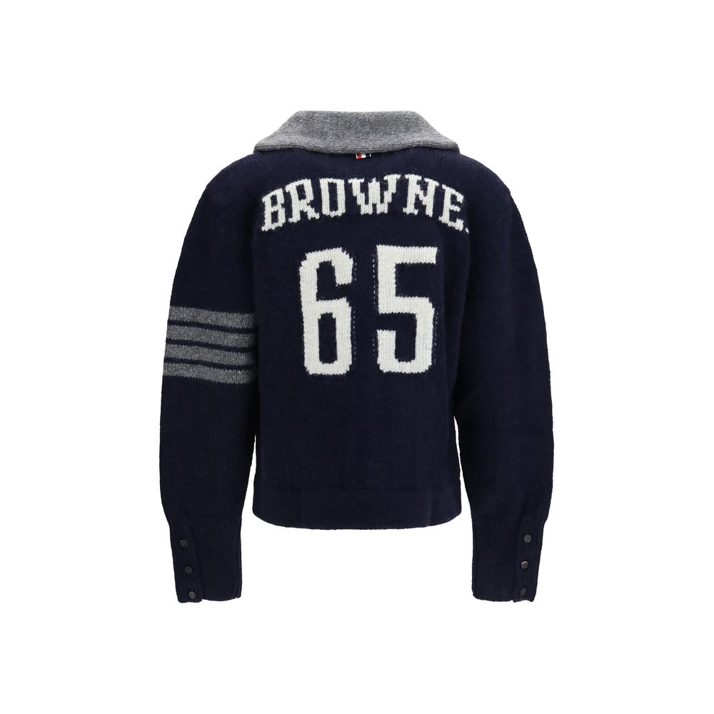 Thom Browne Blauer Wollcardigan Oves Aries