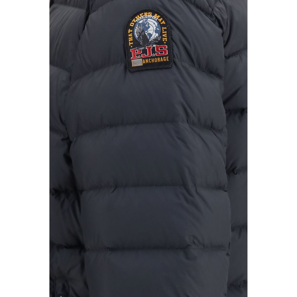Parajumpers Schwarze Polyamid-Jacke in voller Länge