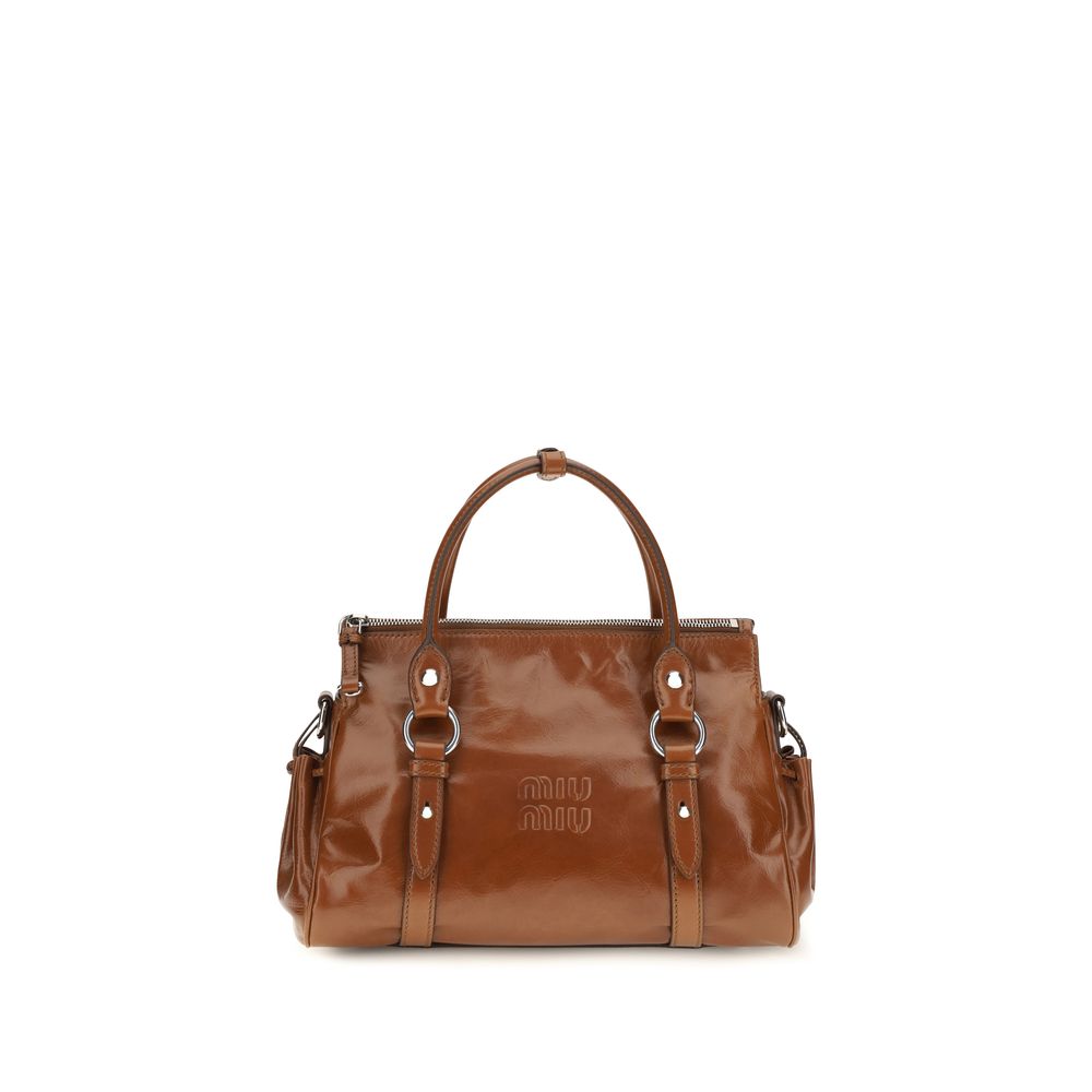Miu Miu Braune Kalbsleder Bos Taurus Handtasche