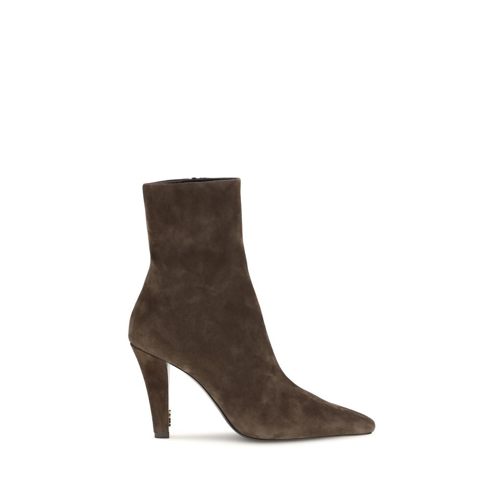 Saint Laurent Braune Ankle Boots aus Kalbsleder Bos Taurus