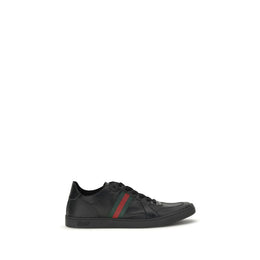 Gucci Schwarze Bos Taurus Kalbsleder Low-Top-Sneaker