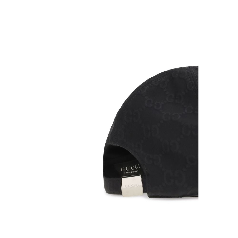 Gucci Schwarze Baumwollkappe (Baseball Cap)