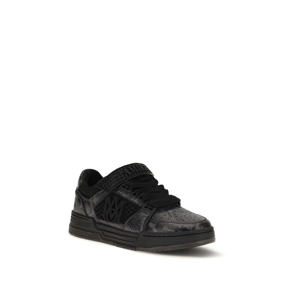 Amiri Schwarze Bos Taurus Kalbsleder Sneaker