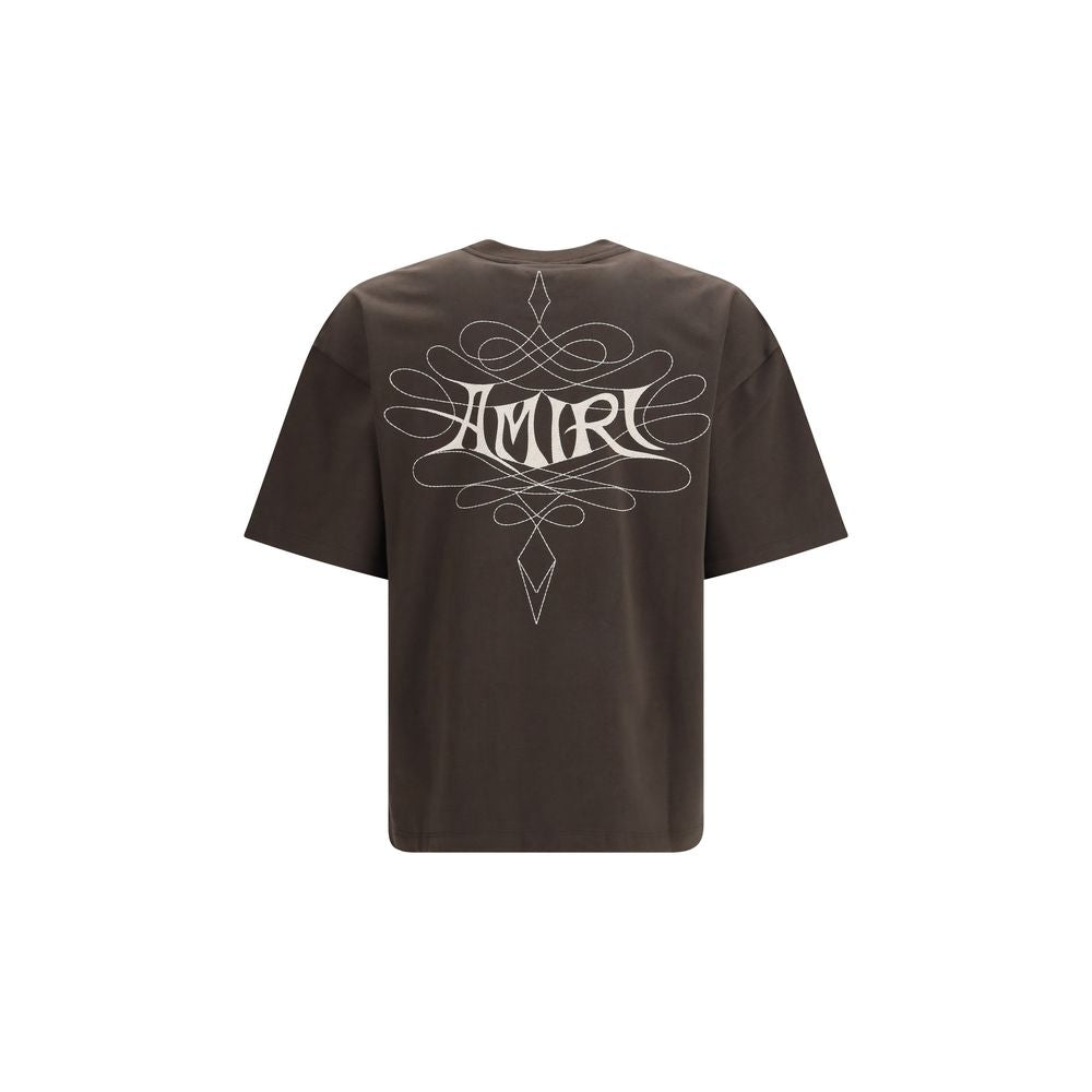 Amiri Braunes Baumwoll-T-Shirt