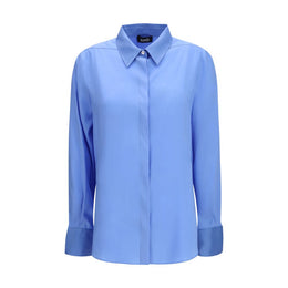 Ella Blaue Seidenbluse