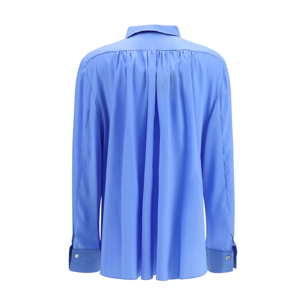 Ella Blaue Seidenbluse