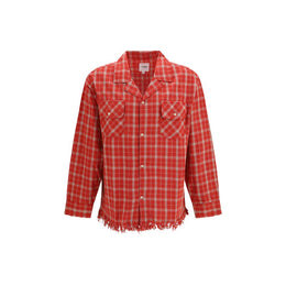 FOUND Rotes Baumwollhemd mit Muster
