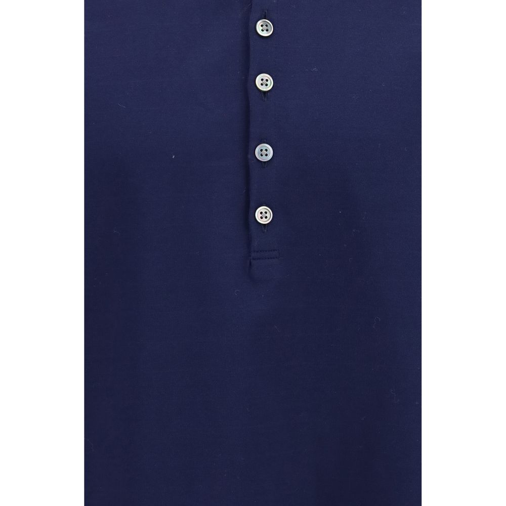 Thom Browne Blaues Baumwoll-Polohemd