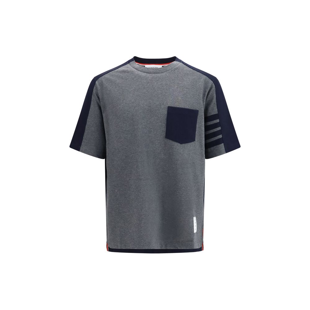 Thom Browne Graues Baumwoll-T-Shirt