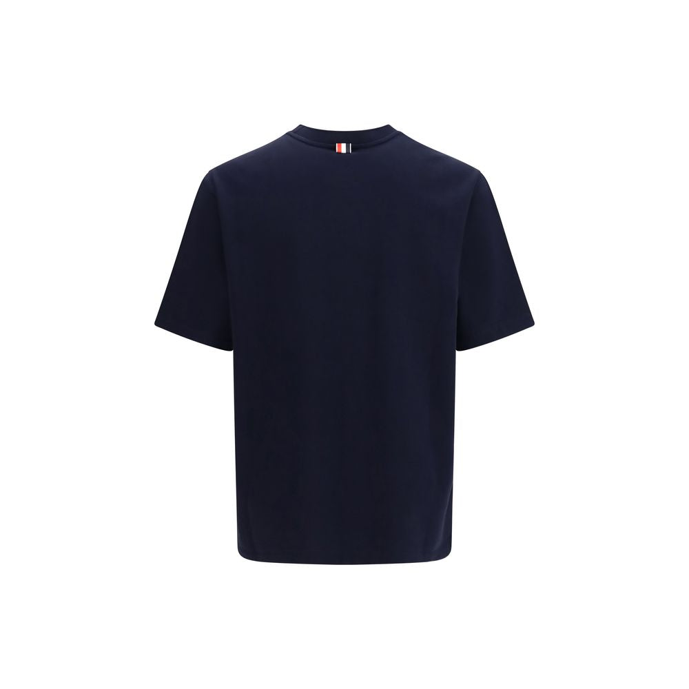 Thom Browne Graues Baumwoll-T-Shirt