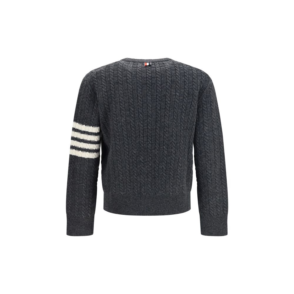 Thom Browne Grauer Oves Aries Wollpullover