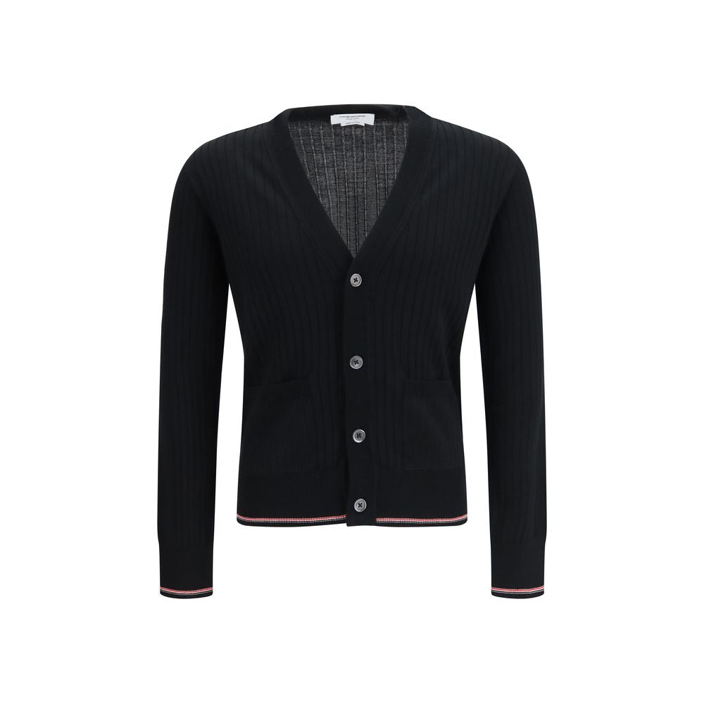 Thom Browne Strickjacke aus schwarzer Wolle Oves Aries