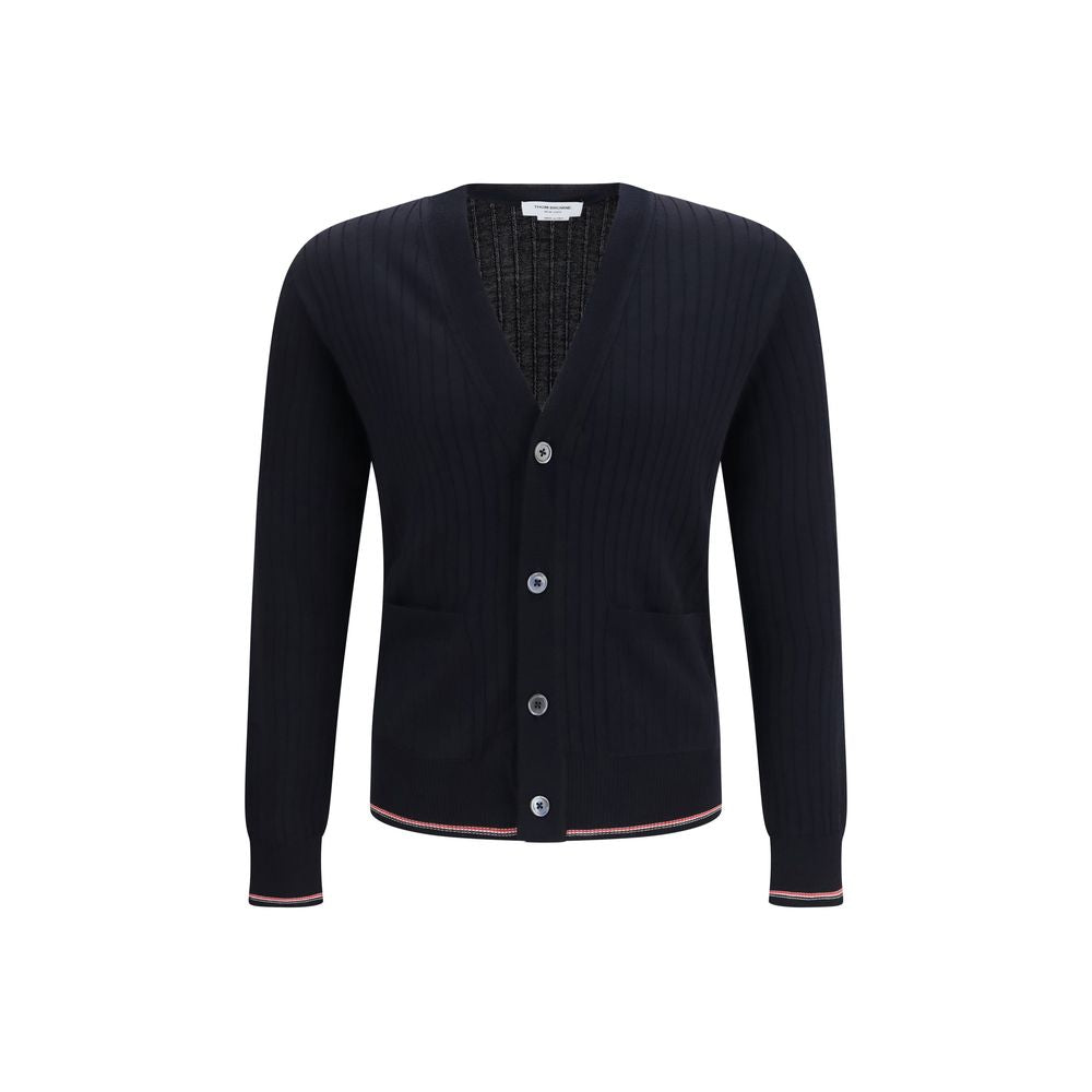 Thom Browne Blauer Wollcardigan Oves Aries