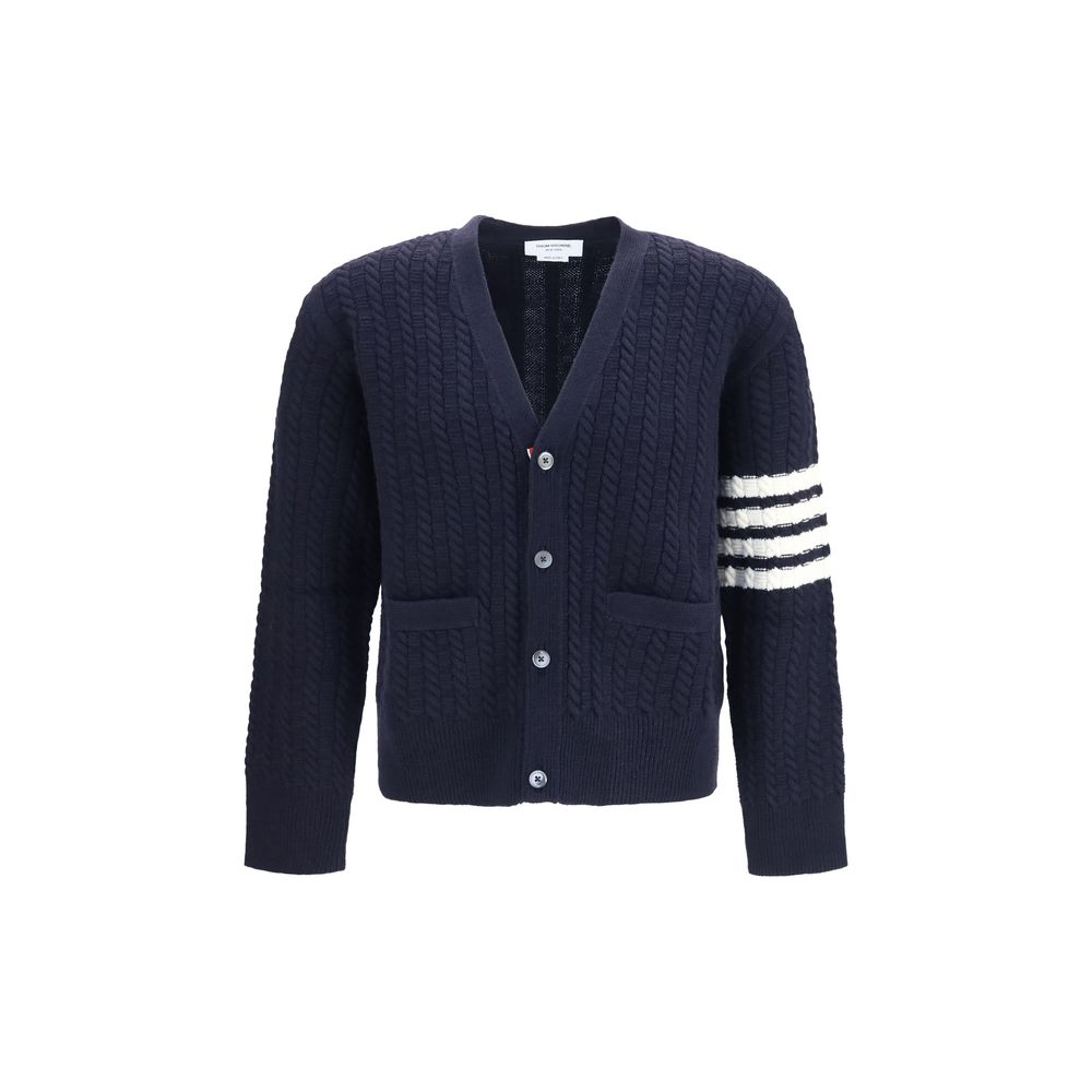 Thom Browne Blauer Wollcardigan Oves Aries
