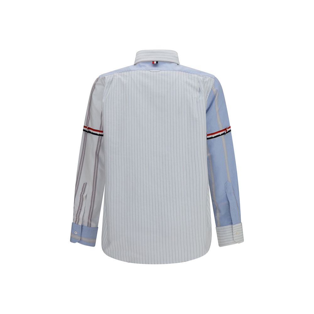 Thom Browne Blaues Baumwollhemd mit Muster