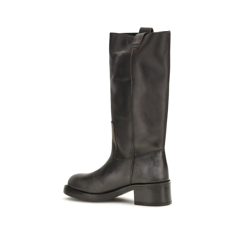 Alohas Schwarze Ankle Boots aus Kalbsleder Bos Taurus
