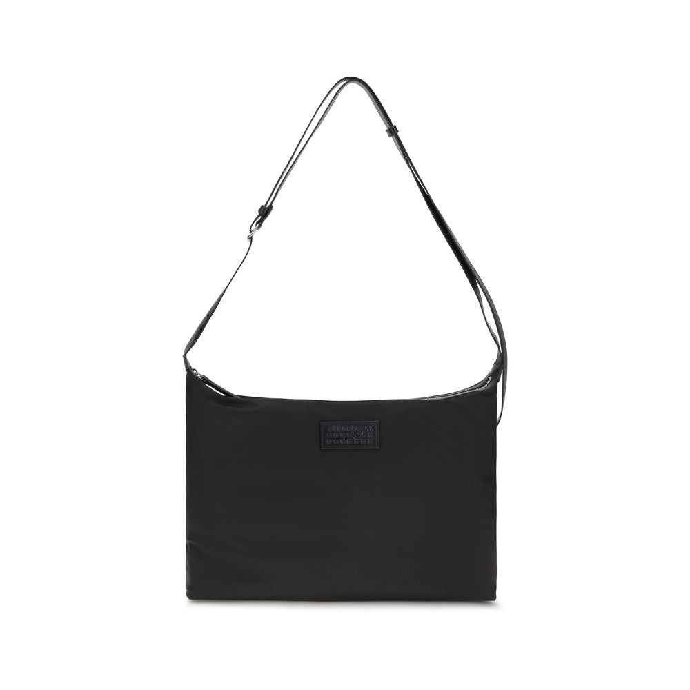 MM6 Schwarze Schultertasche aus Polyamid