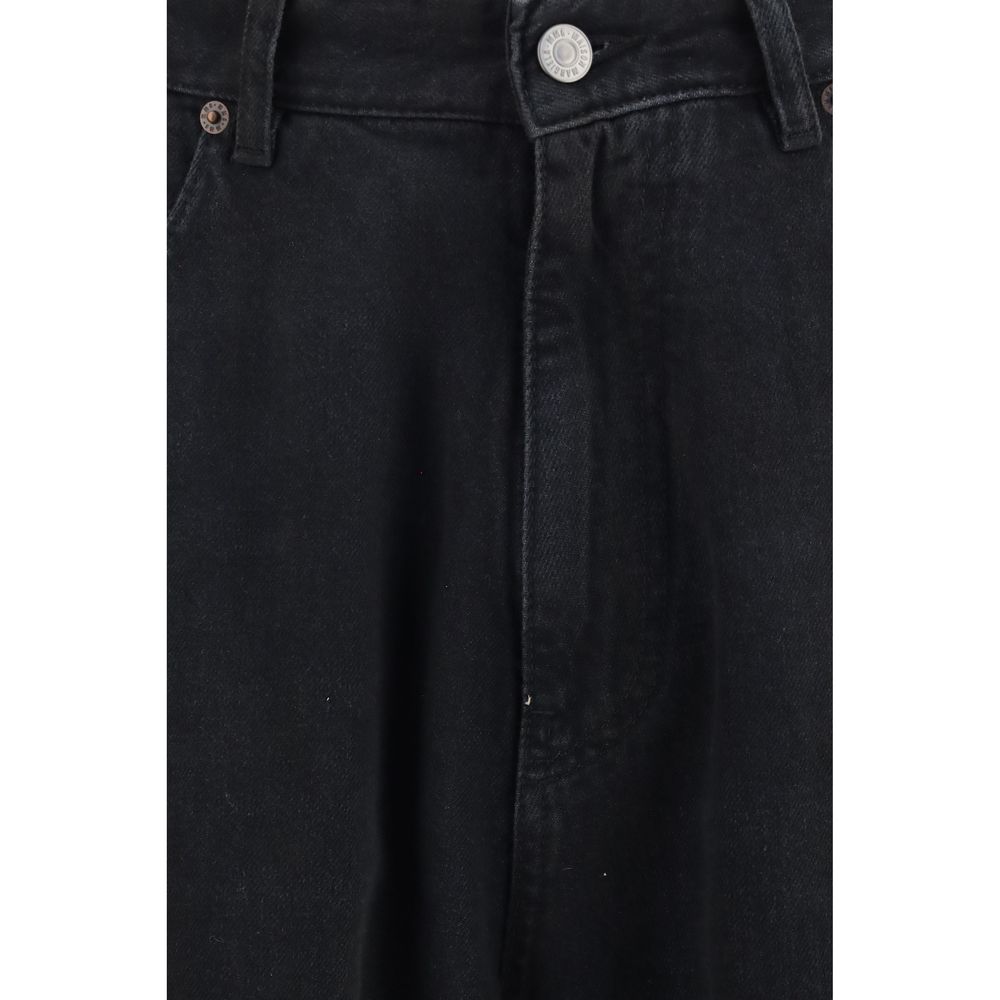 MM6 Schwarze Baumwolljeans im Relaxed Fit