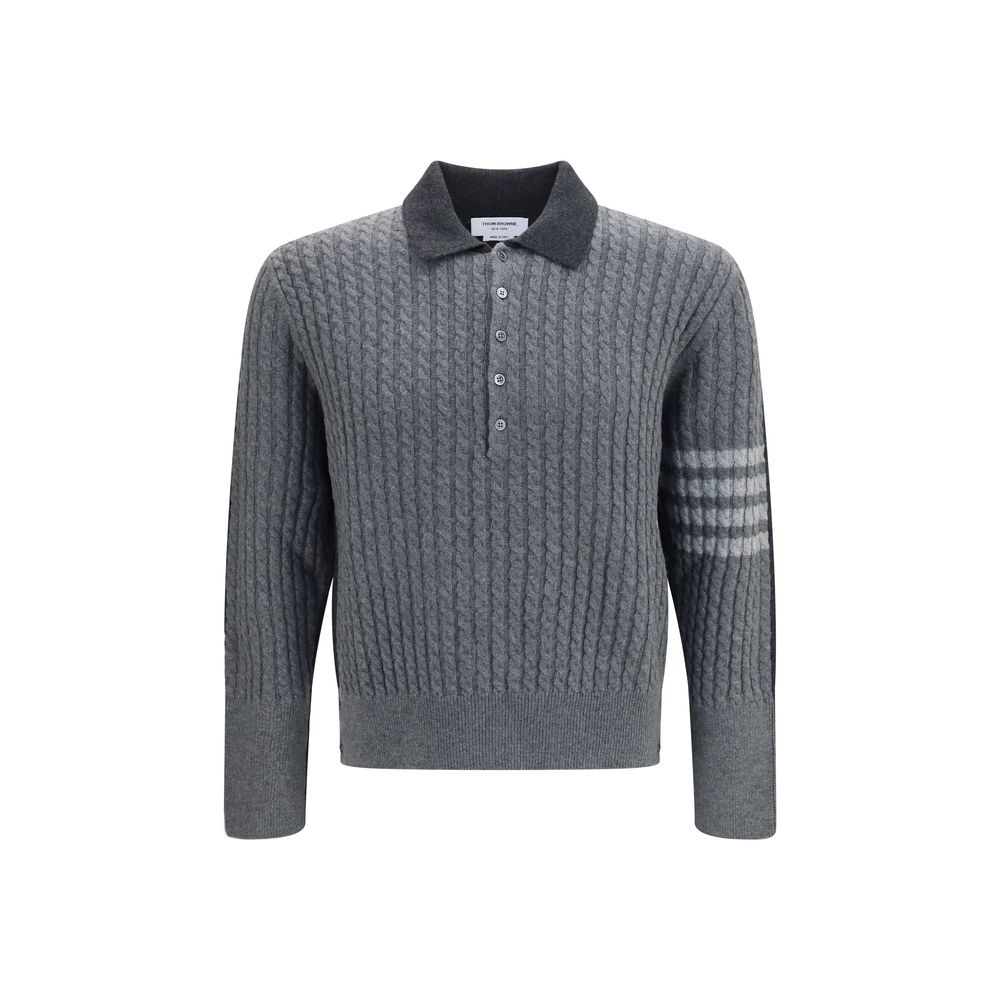 Thom Browne Grauer Oves Aries Wollpullover