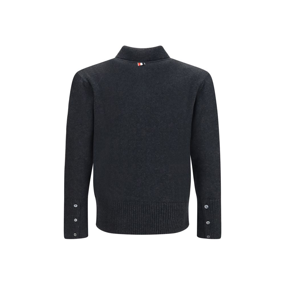 Thom Browne Grauer Oves Aries Wollpullover