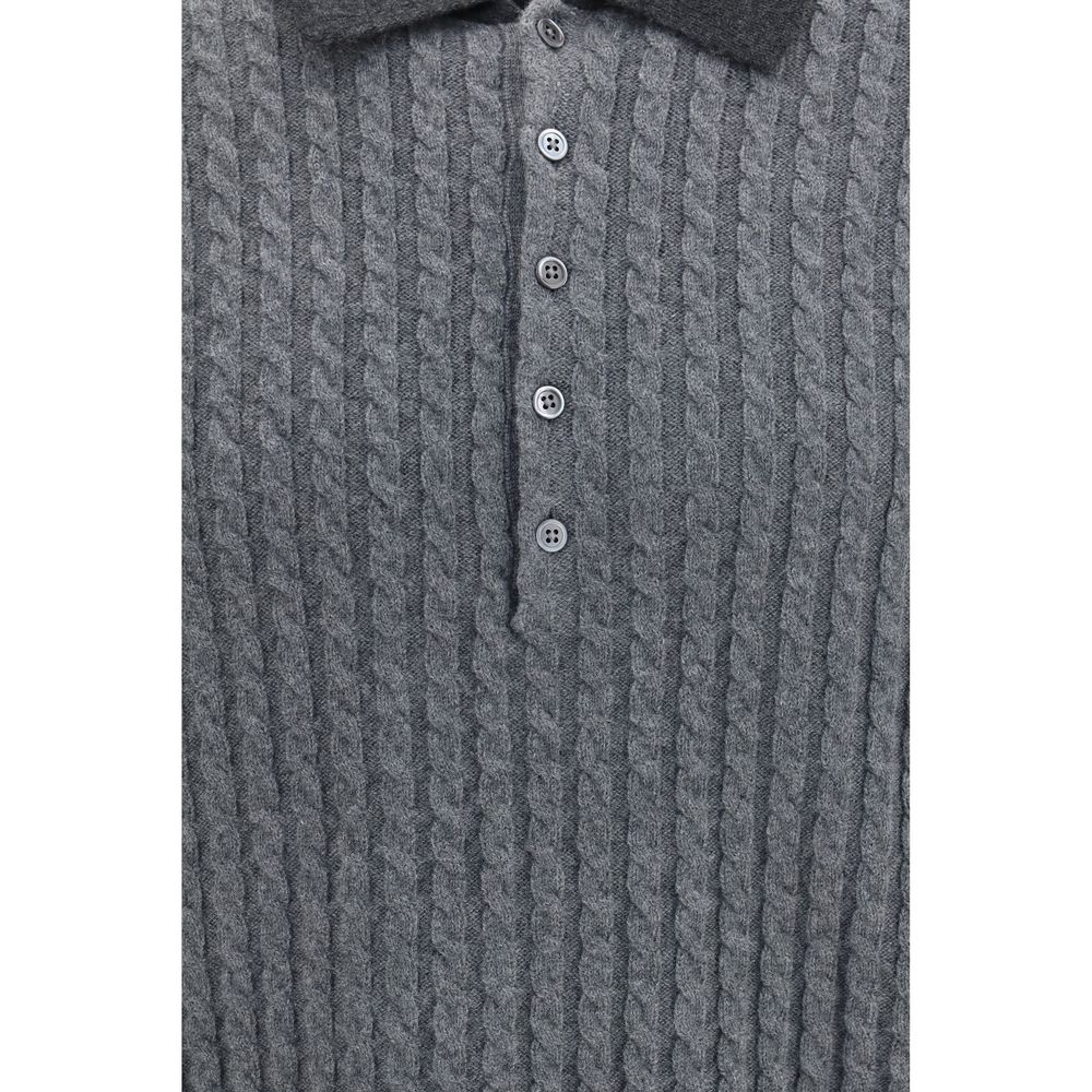 Thom Browne Grauer Oves Aries Wollpullover