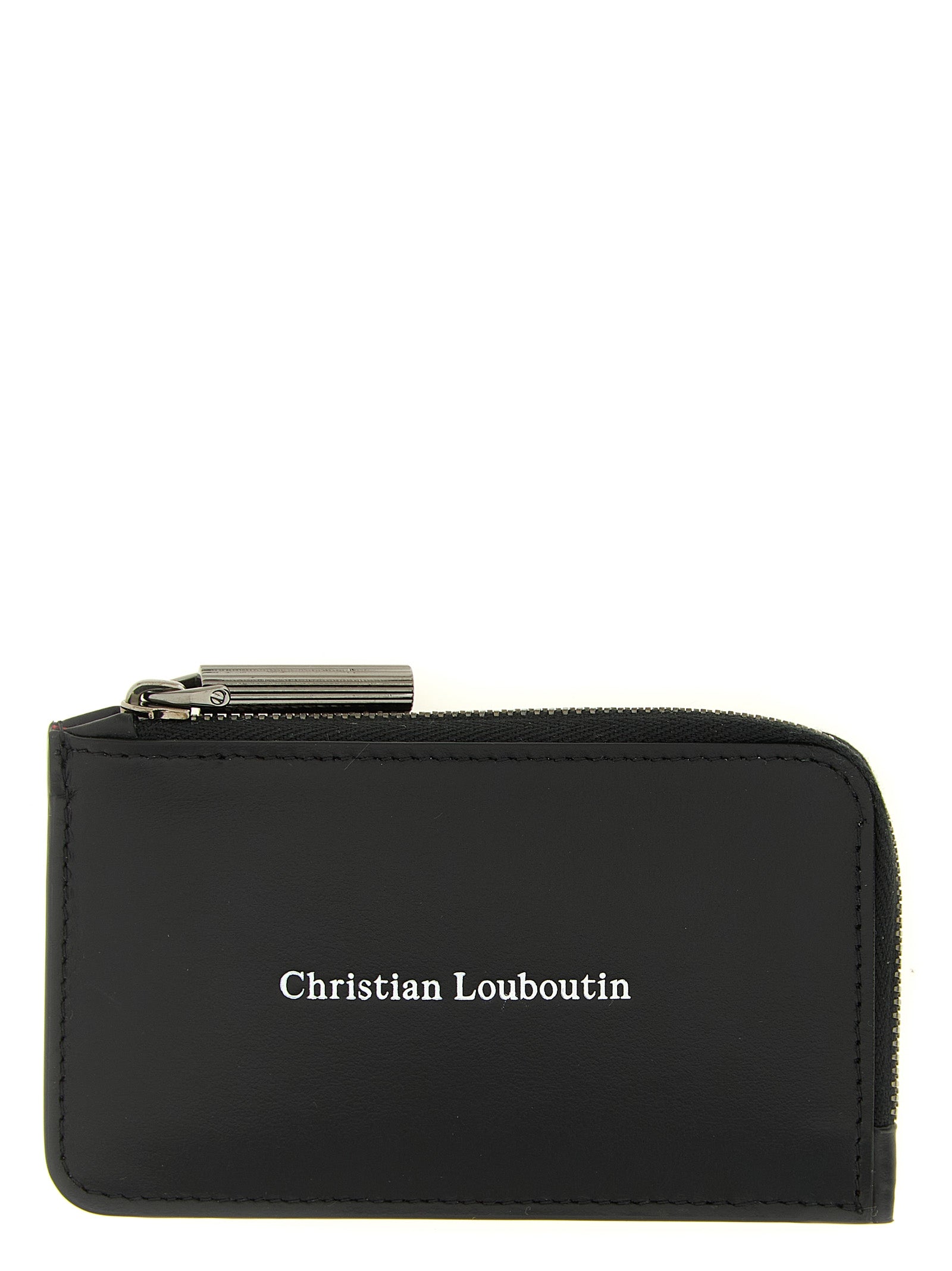 Christian Louboutin Schwarzer Kalbsleder-Kartenetui