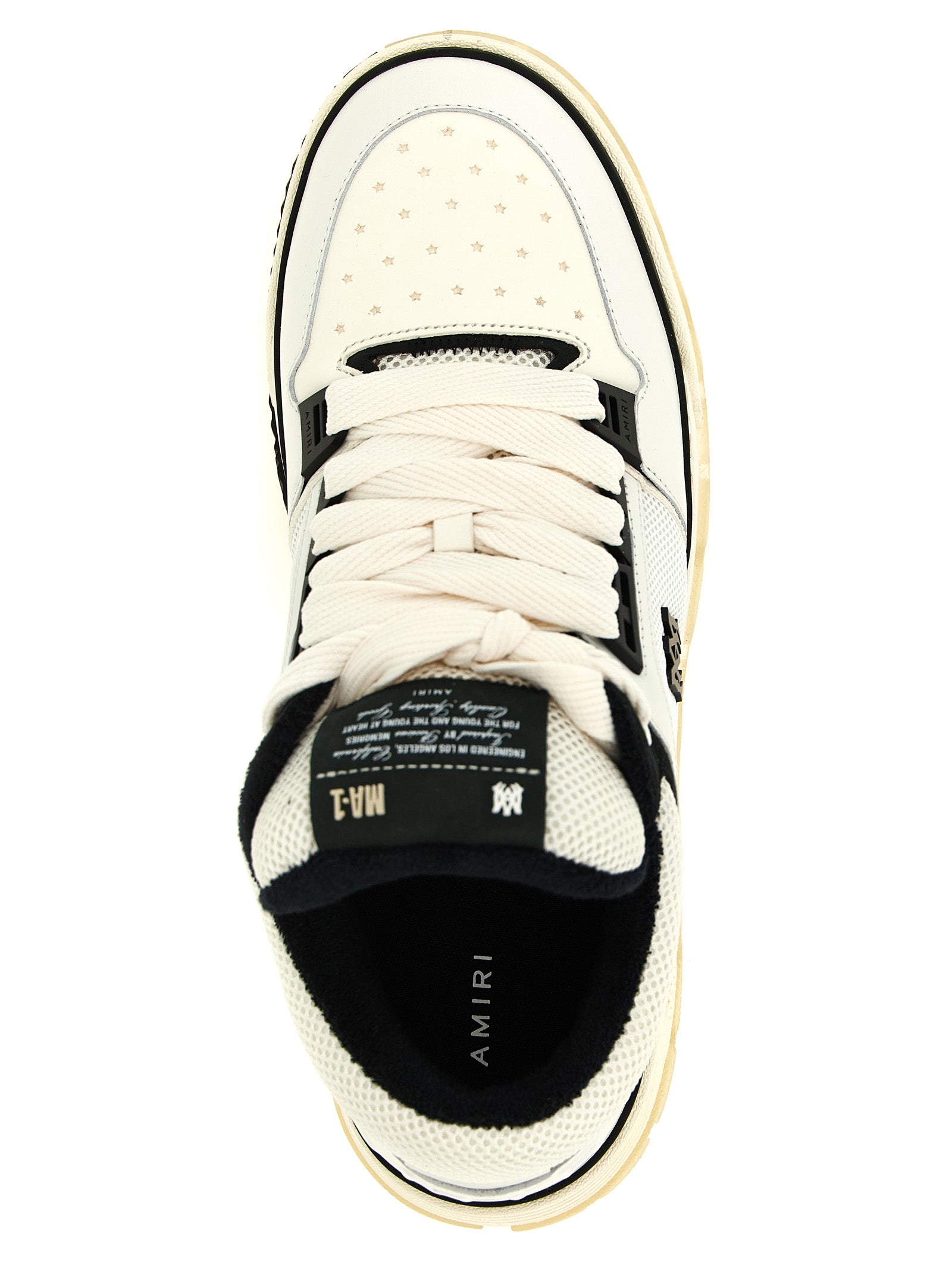 Amiri Zweifarbige Kalbsleder-Sneaker im Athletic-Stil