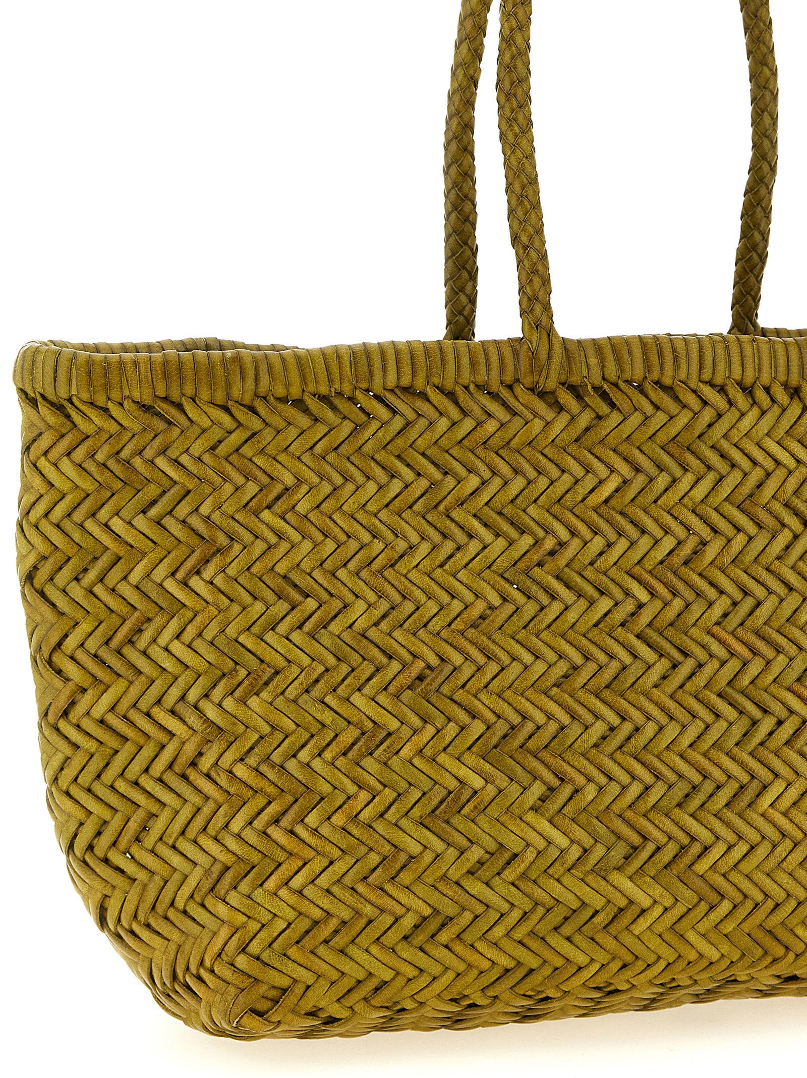 Dragon Diffusion Zweifarbige Kalbsleder-Handtasche