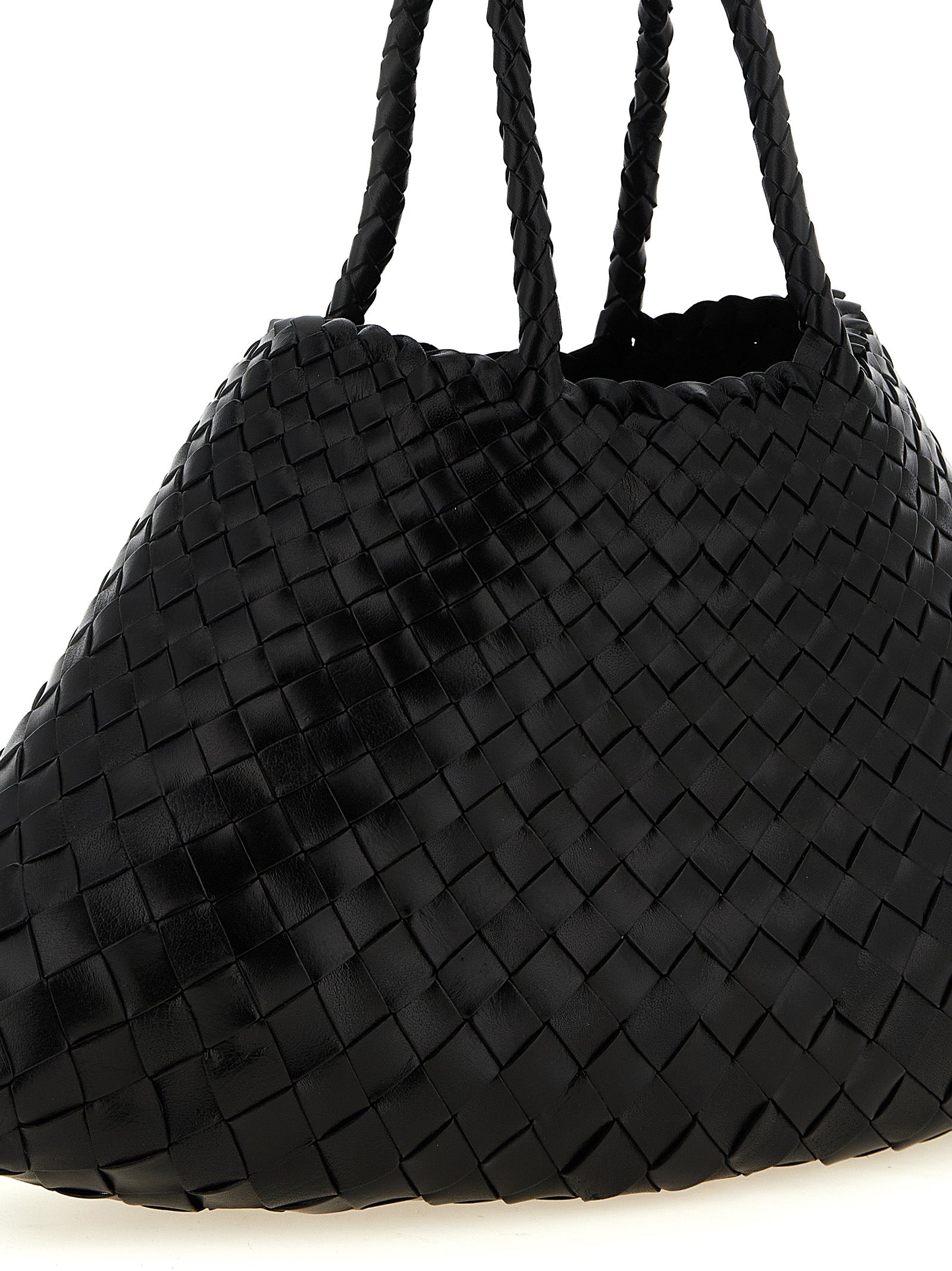 Dragon Diffusion Schwarze Kalbsleder-Handtasche