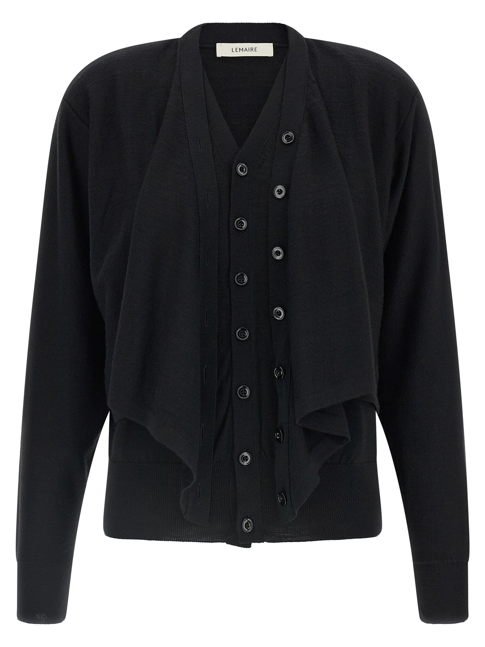 Lemaire Schwarzer Wollcardigan