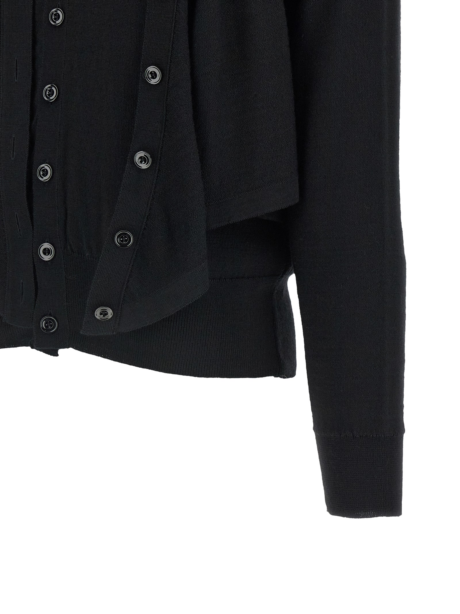 Lemaire Schwarzer Wollcardigan