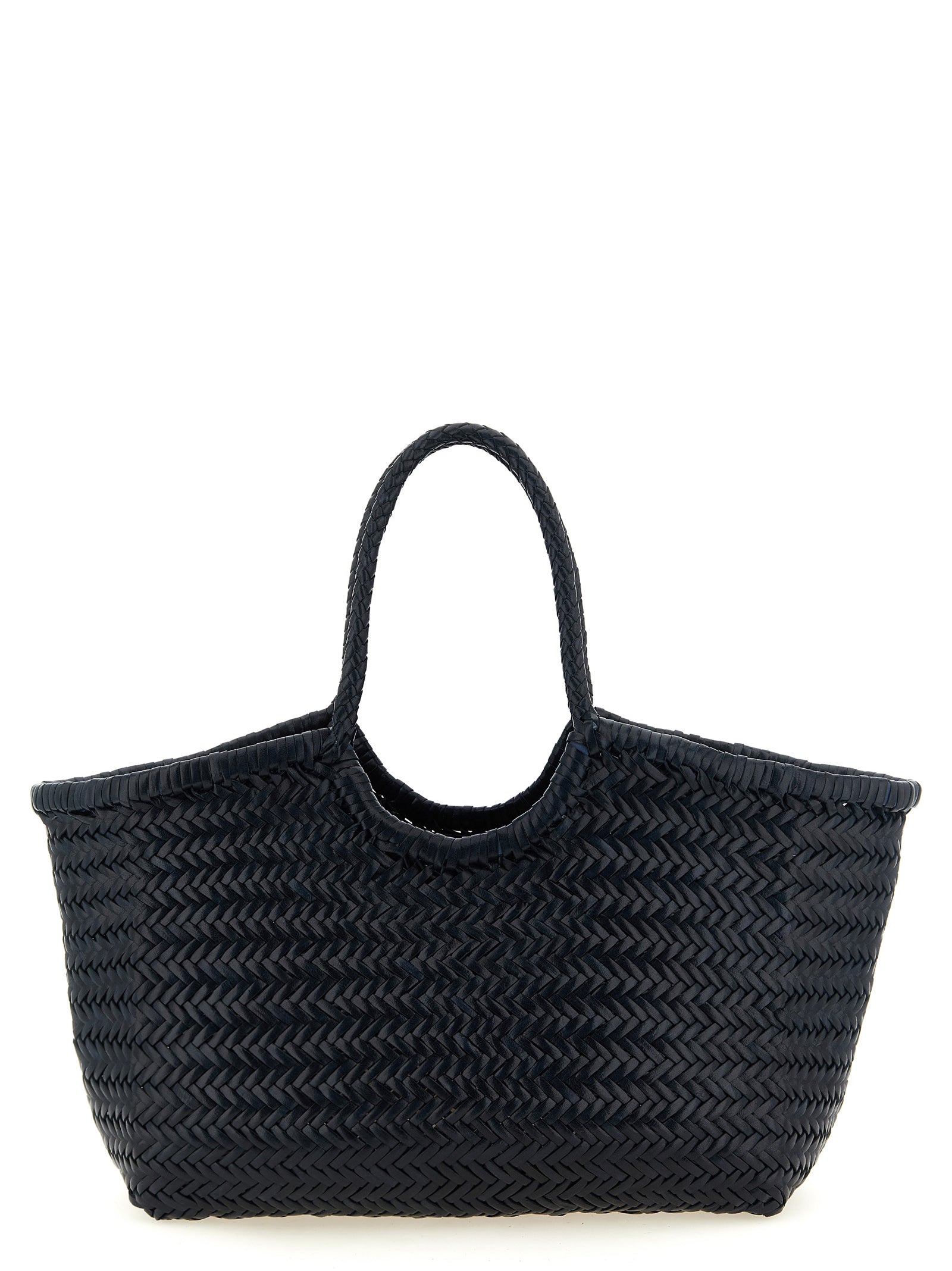 Dragon Diffusion Schultertasche aus blauem Rindsleder