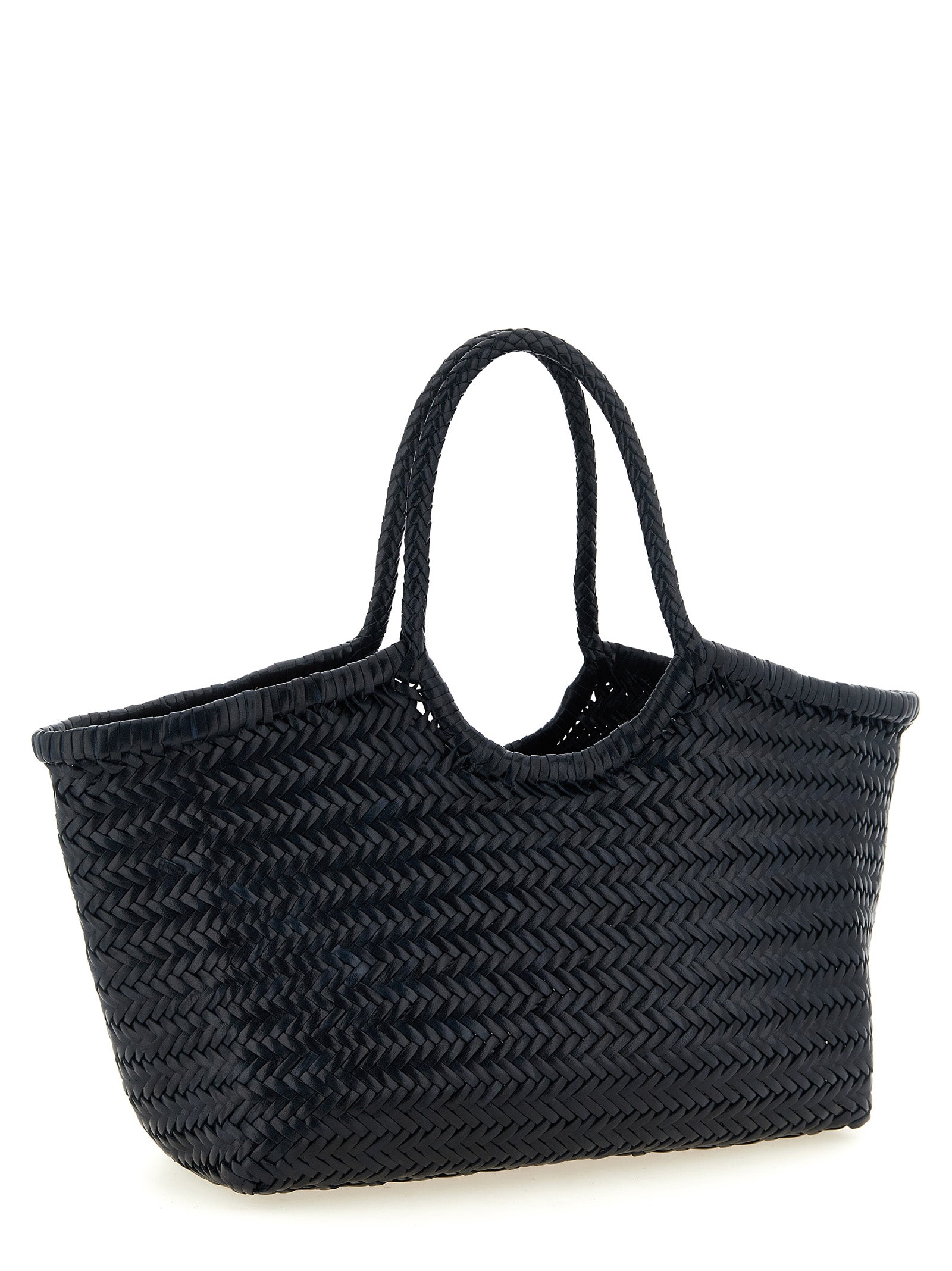 Dragon Diffusion Schultertasche aus blauem Rindsleder