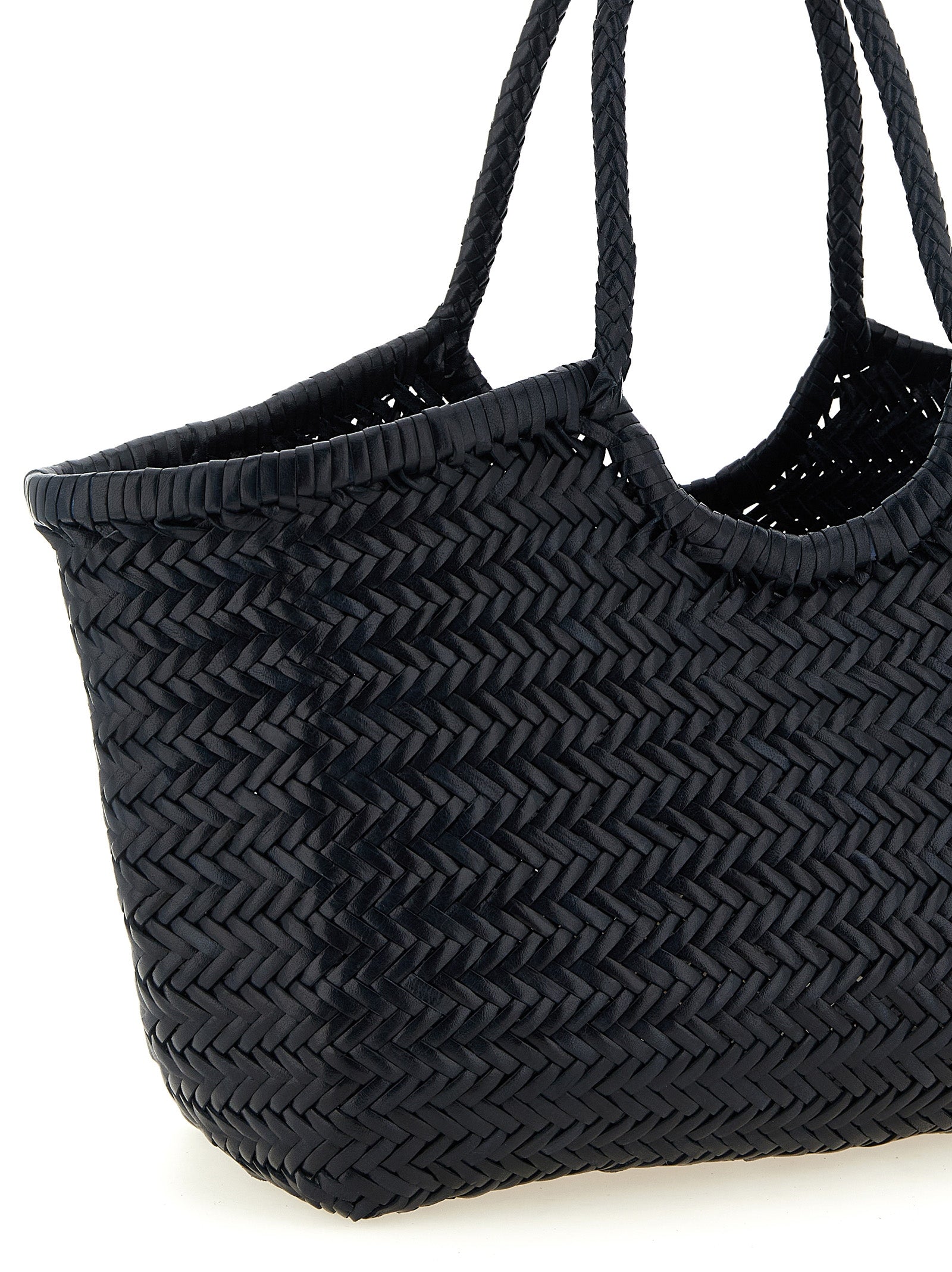 Dragon Diffusion Schultertasche aus blauem Rindsleder
