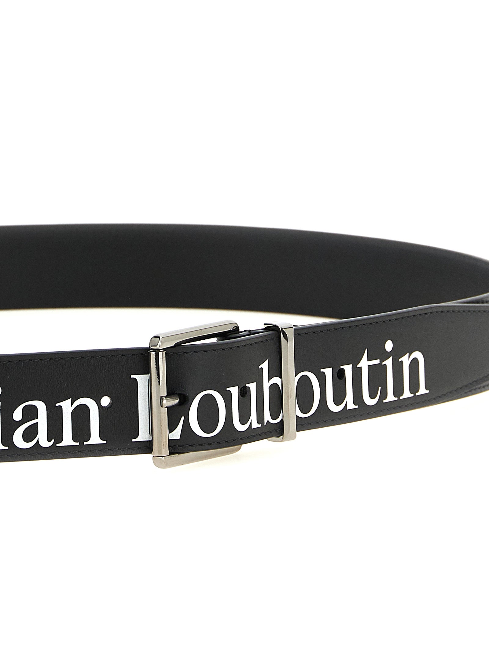 Christian Louboutin Schwarzer Kalbsleder Gürtel Regular