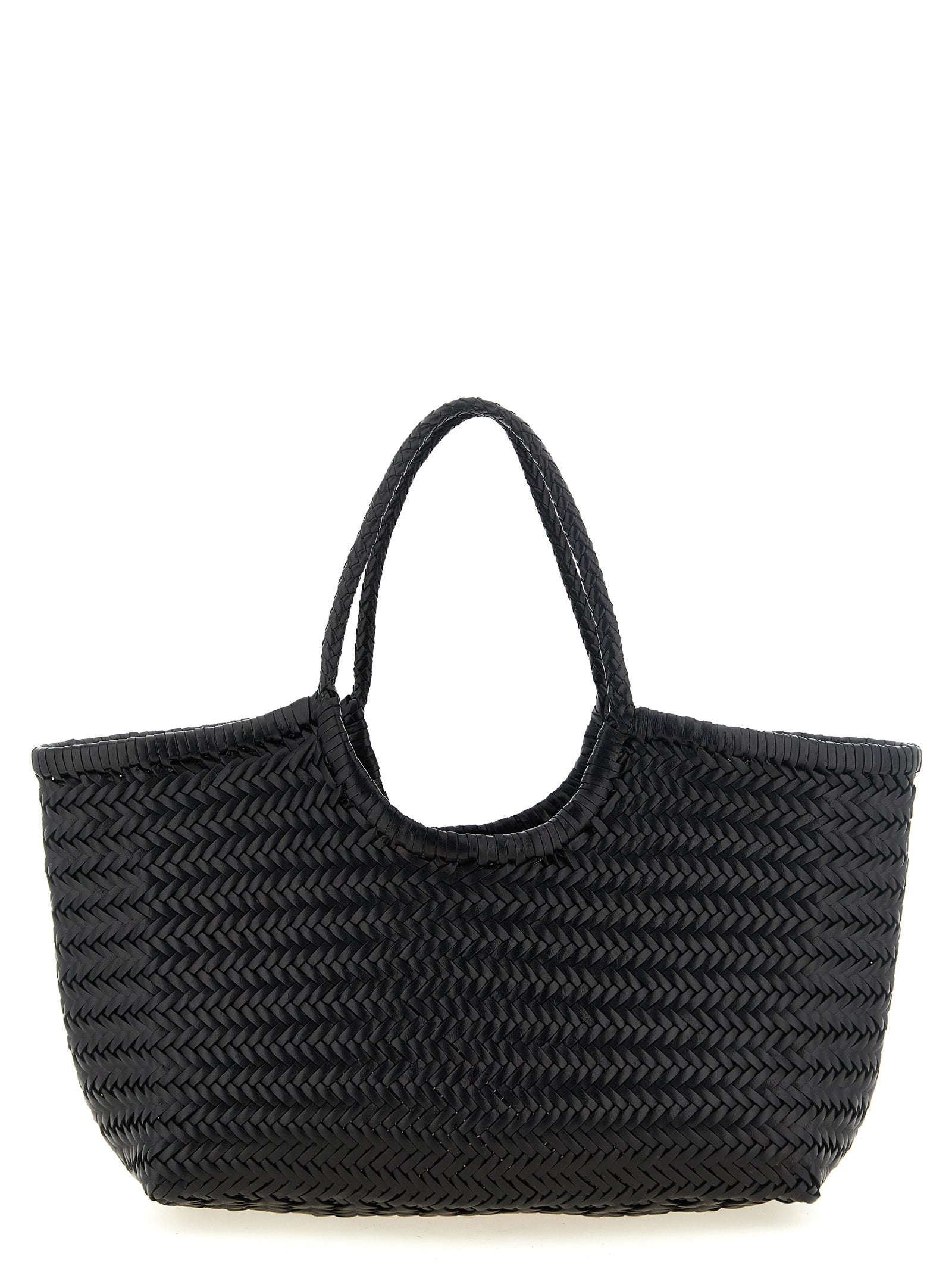 Dragon Diffusion Schwarze Schultertasche aus Rindsleder