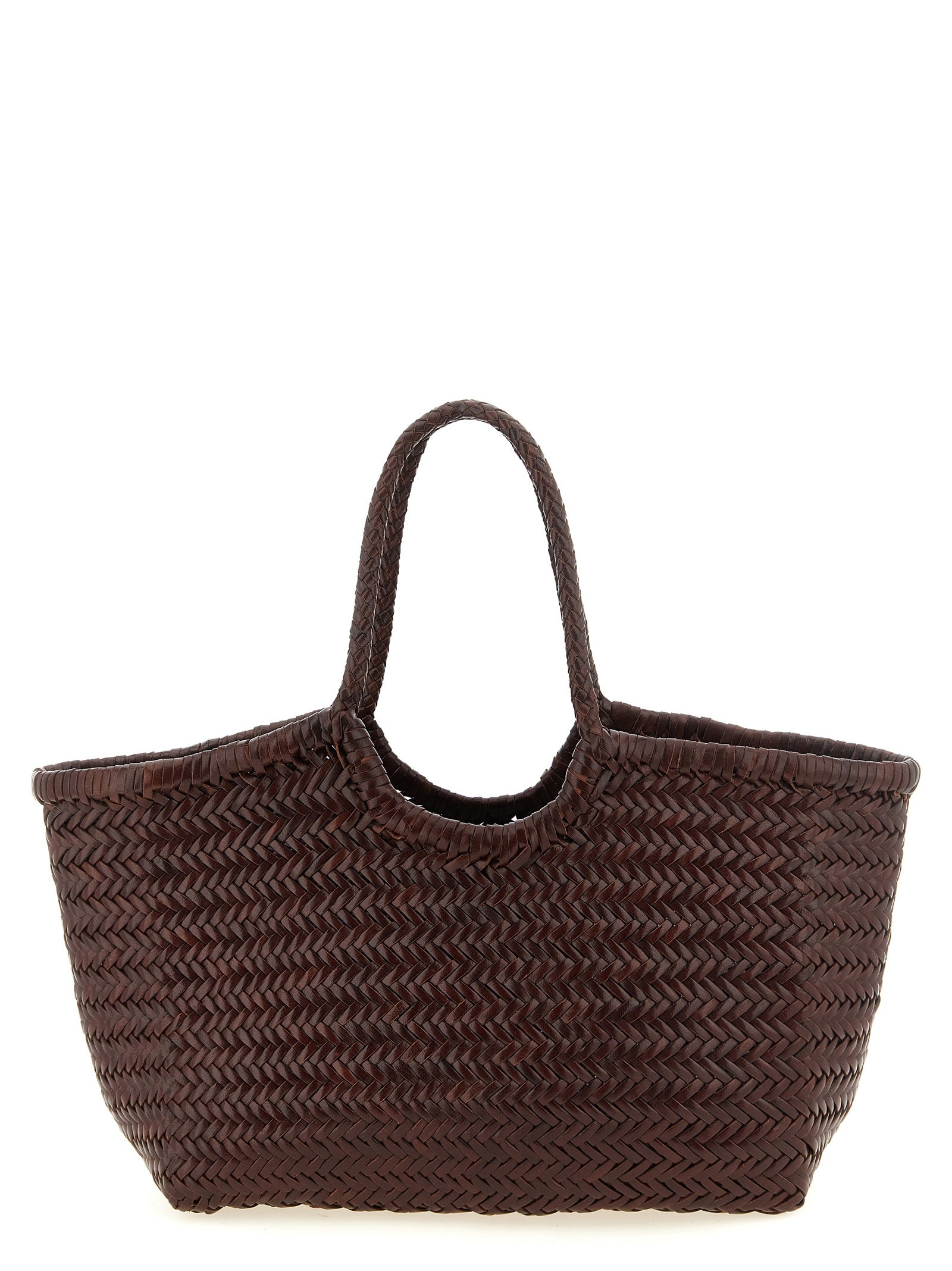 Dragon Diffusion Braune Schultertasche aus Rindsleder