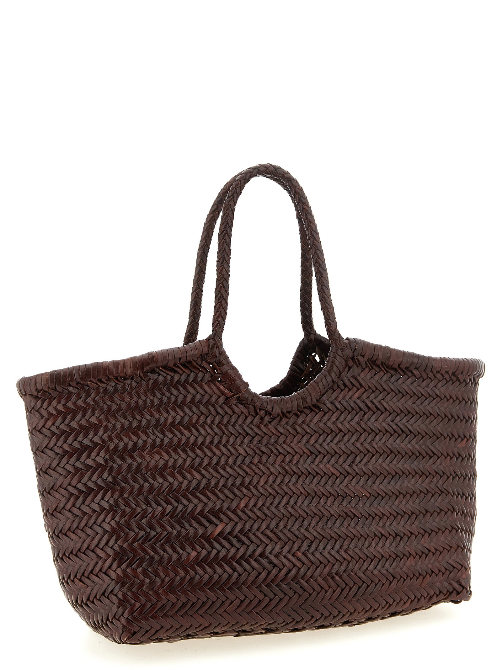 Dragon Diffusion Braune Schultertasche aus Rindsleder