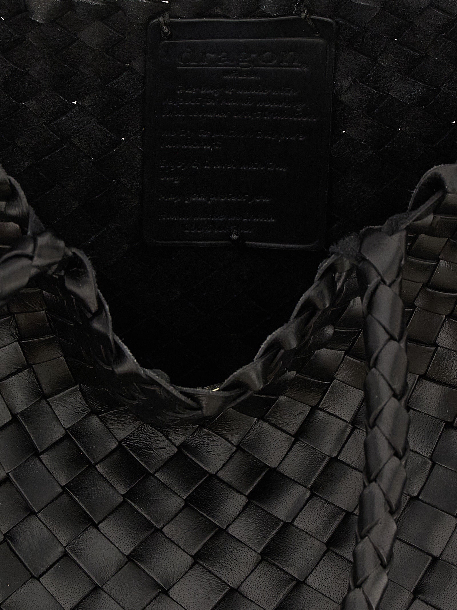 Dragon Diffusion Schwarze Kalbsleder-Schultertasche