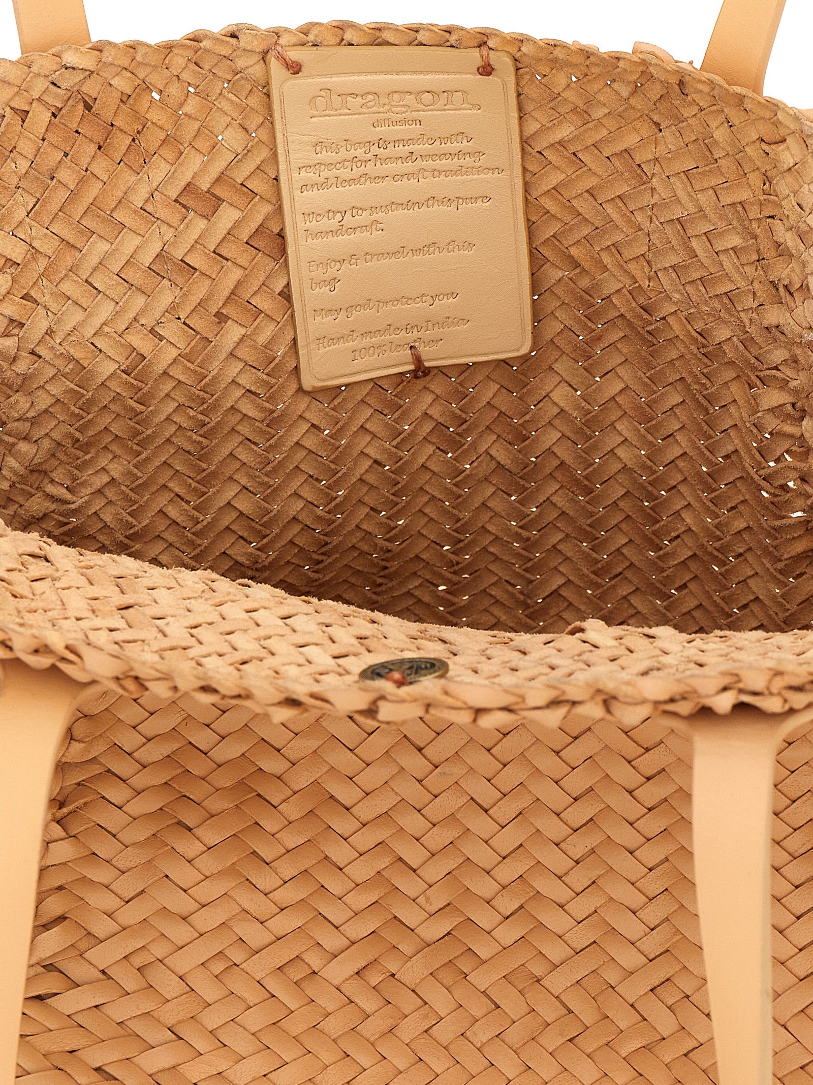 Dragon Diffusion Beige Kalbsleder Handtasche