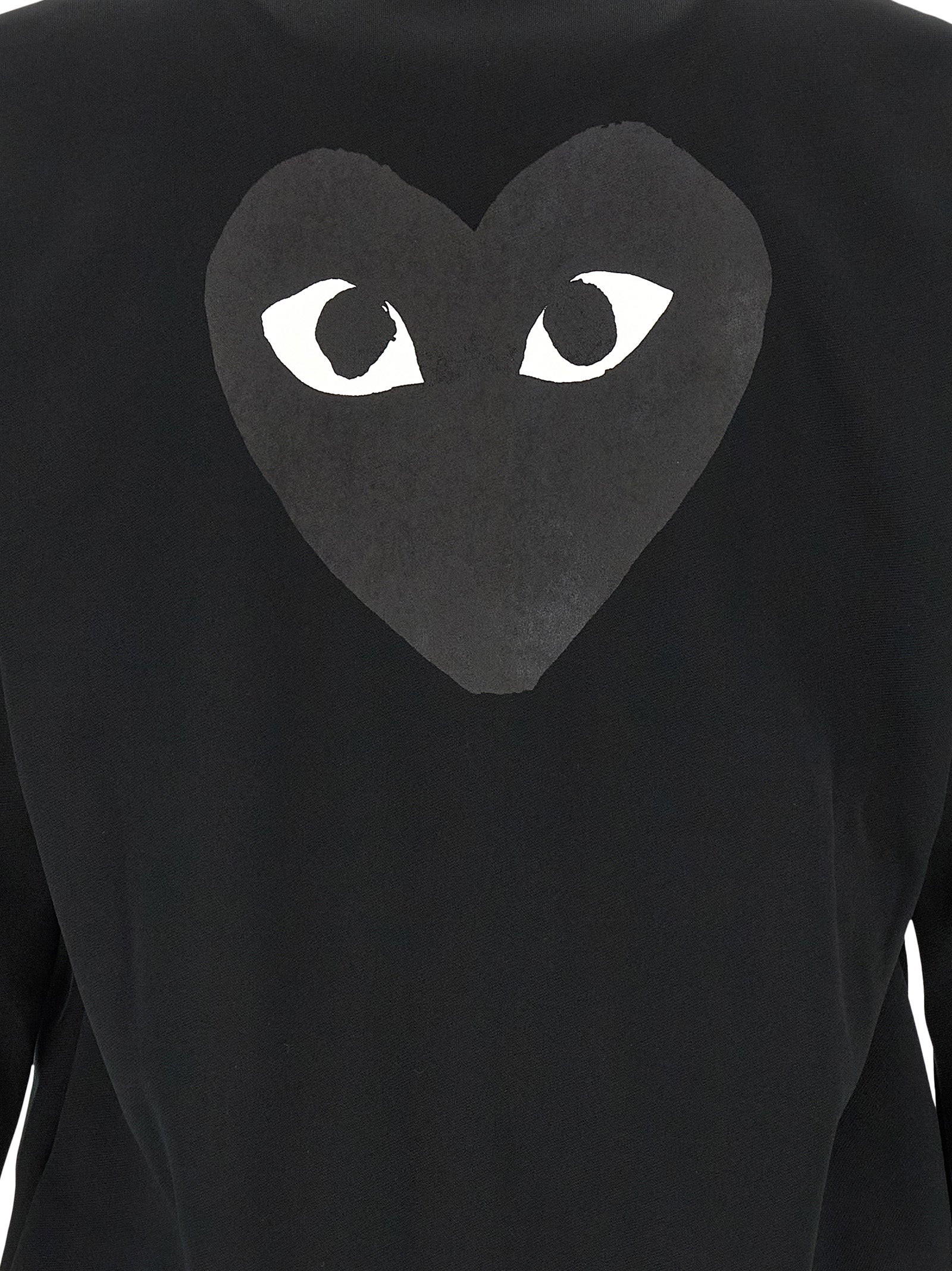 Comme Des Garçons Play Schwarzer Cardigan aus Polyester