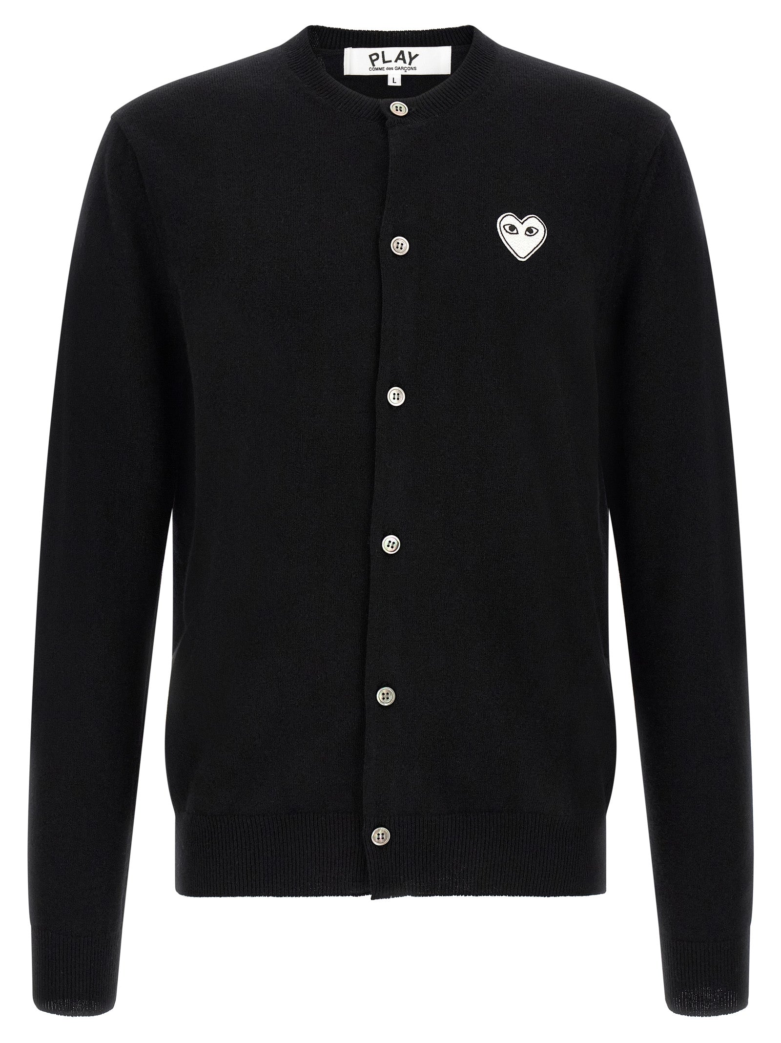 Comme Des Garçons Play Schwarzer Wollcardigan