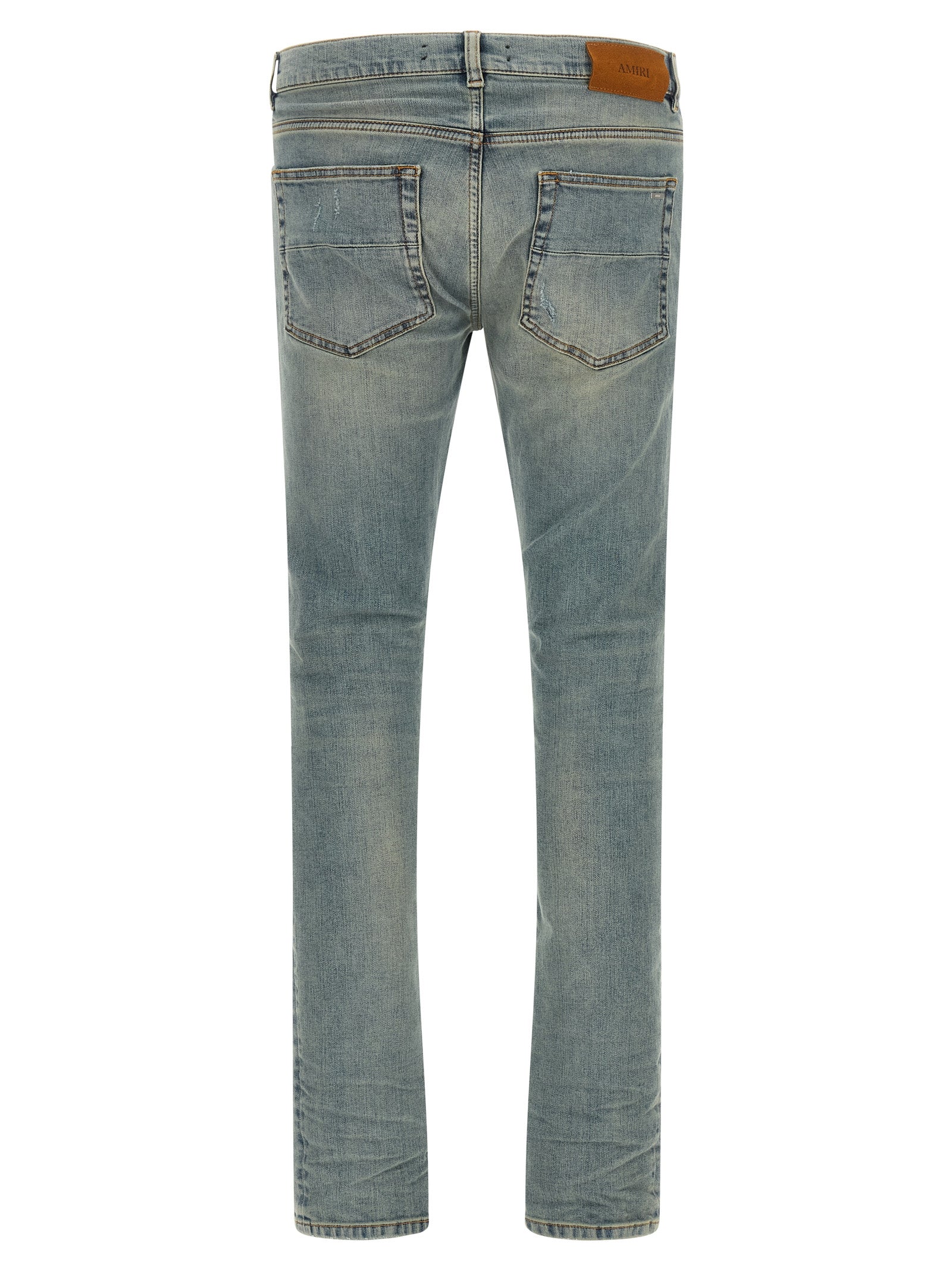 Amiri Blaue Baumwoll-Skinny-Jeans