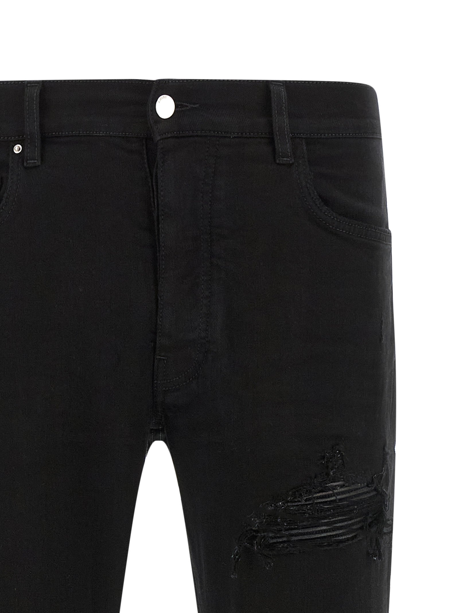 Amiri Schwarze Baumwoll-Jeans im Slim Fit