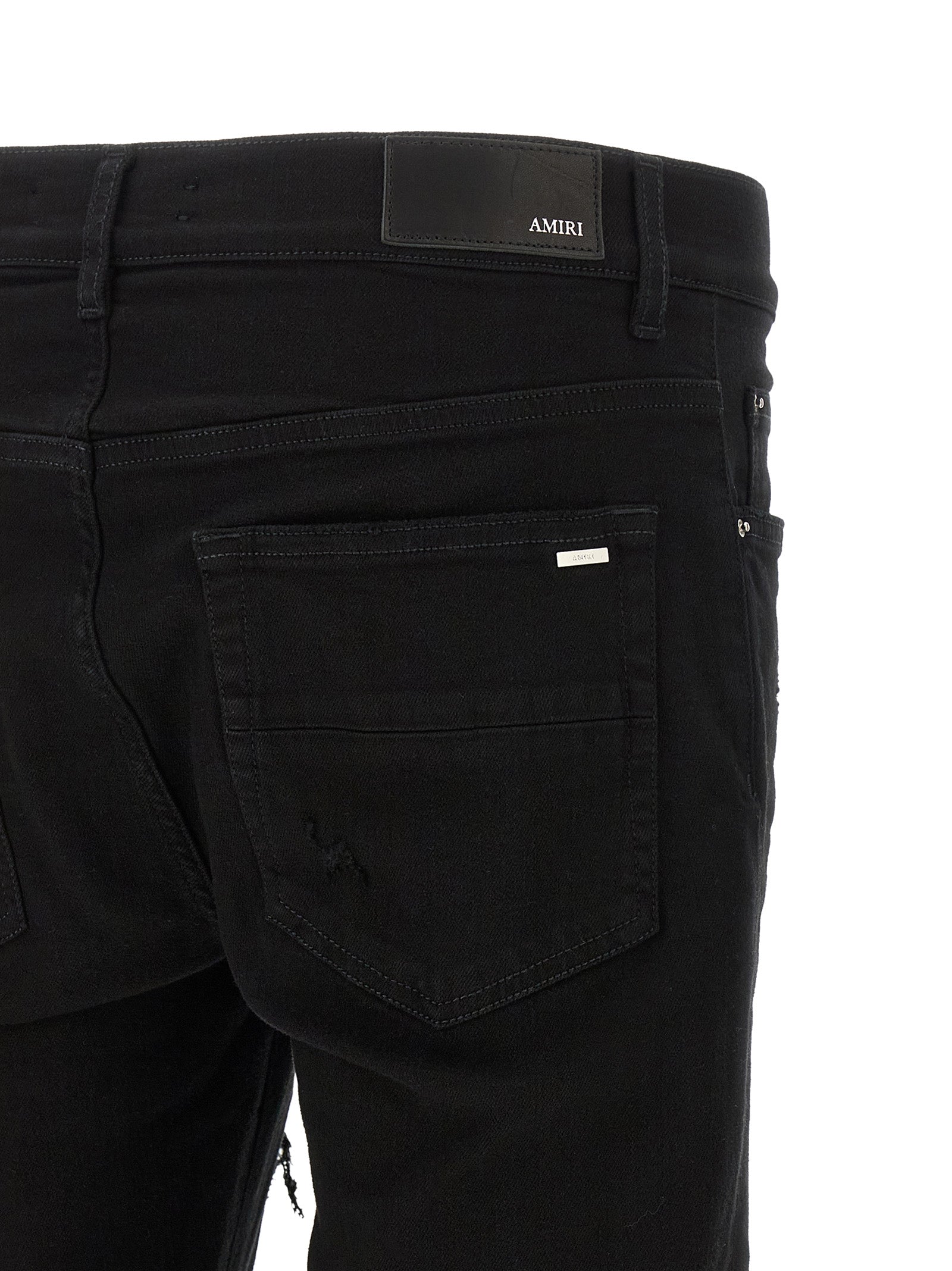 Amiri Schwarze Baumwoll-Jeans im Slim Fit