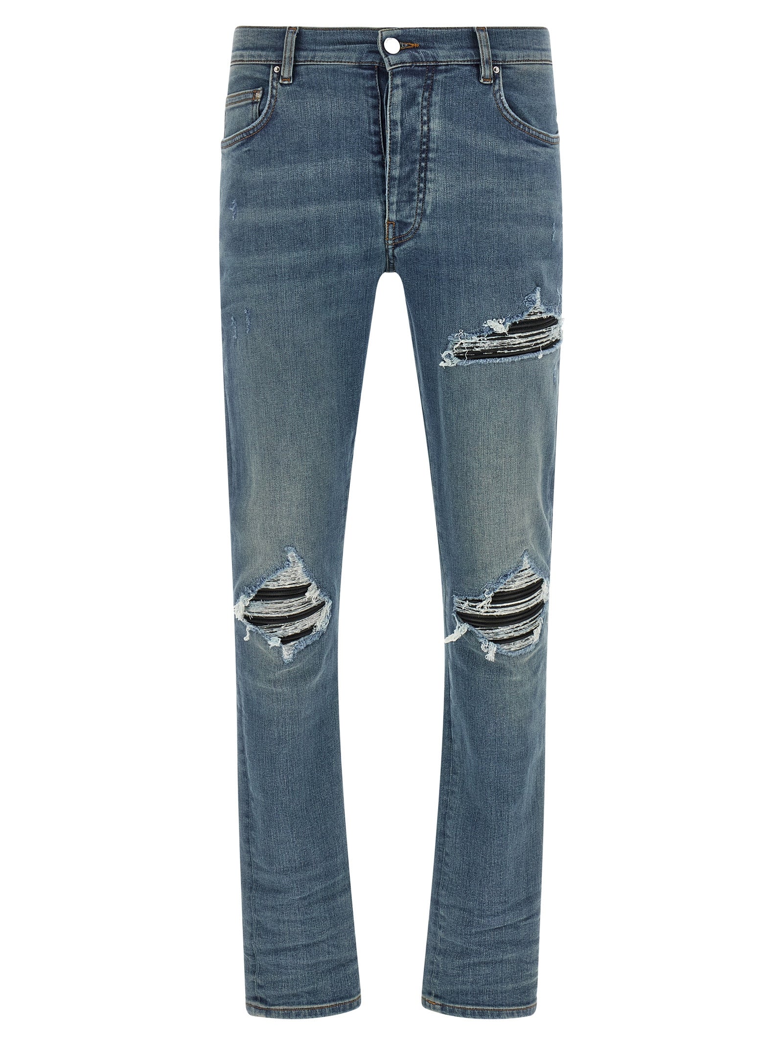 Amiri Blaue Baumwoll-Skinny-Jeans